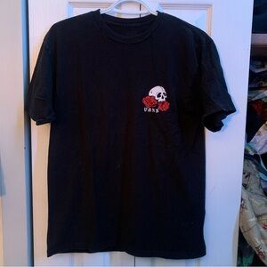mens vans graphic skull & rose tee